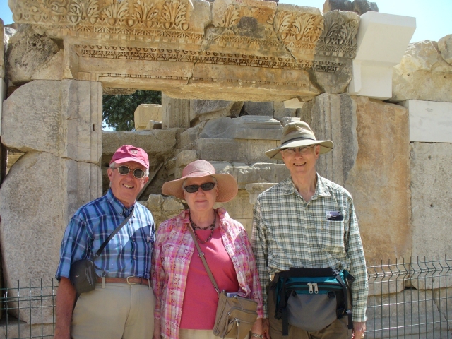 Trip To Turkey, Summer 2012.  Tom, Loulie and George at Myra, home of St Nicholas