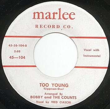 Bobby and the Counts first record,recorded in a church in Trumansburg