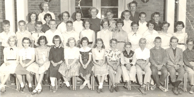 Miss Kanallys 6th grade class at West Hill school circa 1954 or 55