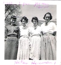 Boynton Jr. High days - Kathy Ryan, Margot & Linda Jensen, and Helen Herrmann.
