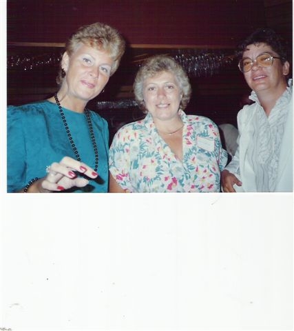 35th Reunion - Ellen Peterson, Bev French, Linda Heald at 35th in 1996