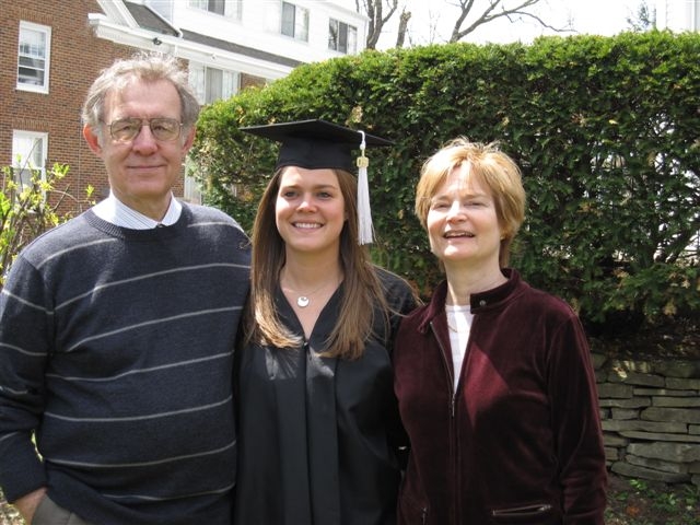Ross Dicker, his wife Leane ( A Cornellian from Binghamton) with their daughter, Meredith who graduated from the University of Michigan May 09.